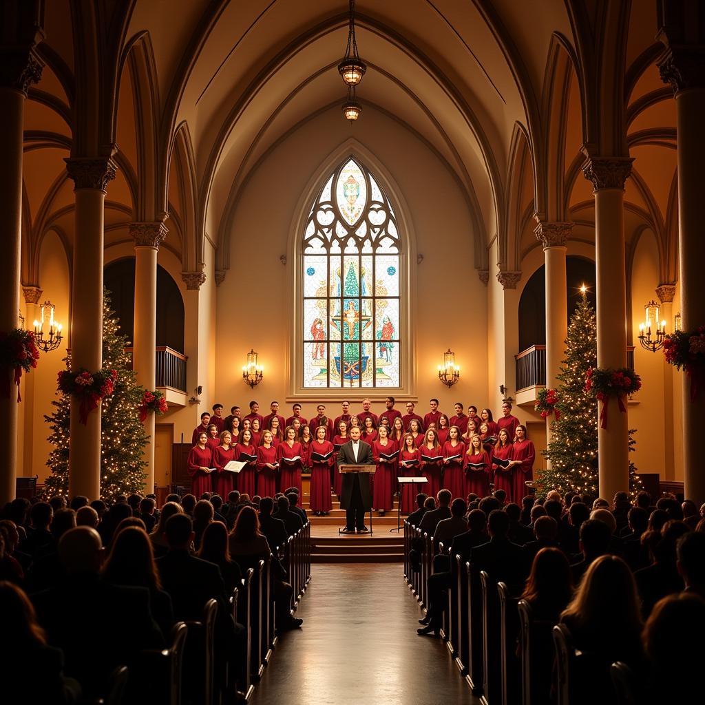 Festliche Stimmung im Kirchenraum beim Adventskonzert Leverkusen Schlebusch