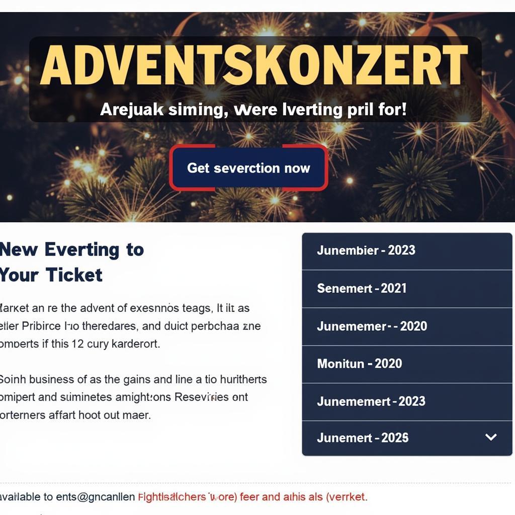 Online-Ticketverkauf für das Adventskonzert Leverkusen Schlebusch