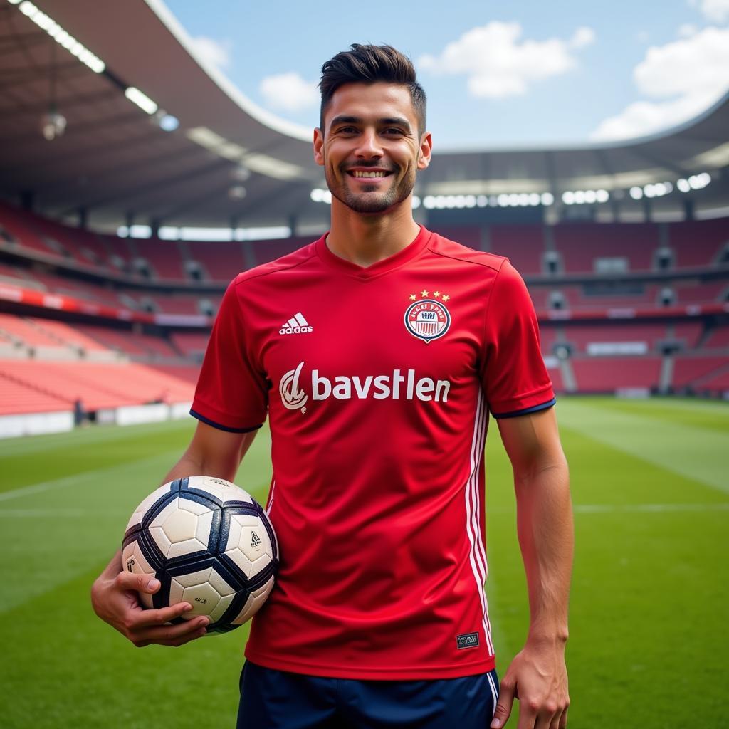 Sergio Agüero im Bayer Leverkusen Trikot