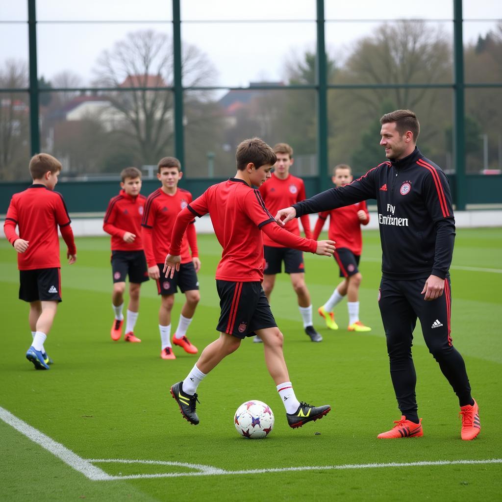 Jugendtraining am Agternkamp Leverkusen