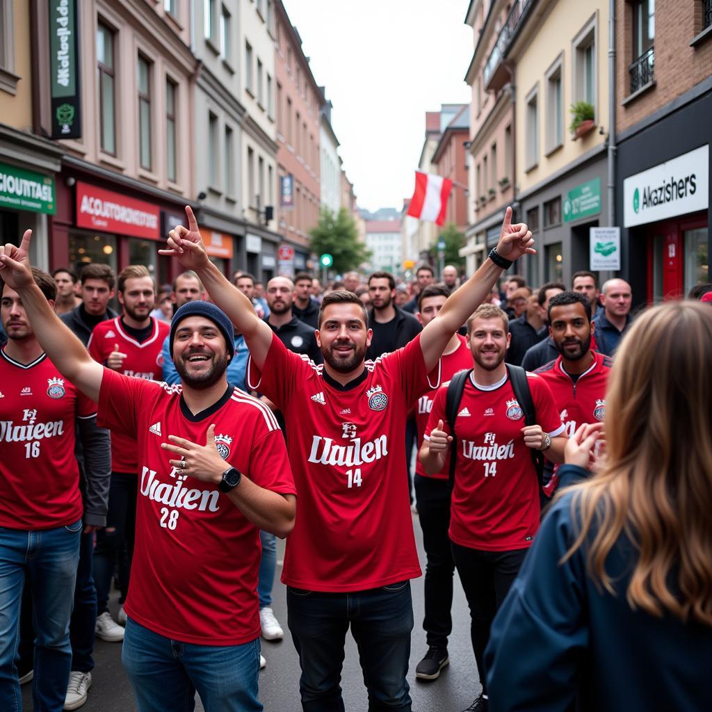 Bayer 04 Leverkusen Fans am Akazienweg