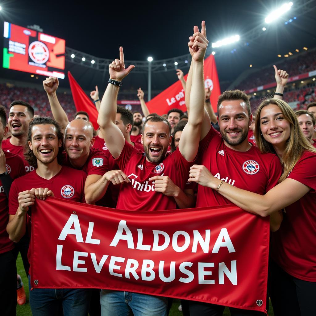 Al Aldona Leverkusen Fans feiern den Sieg