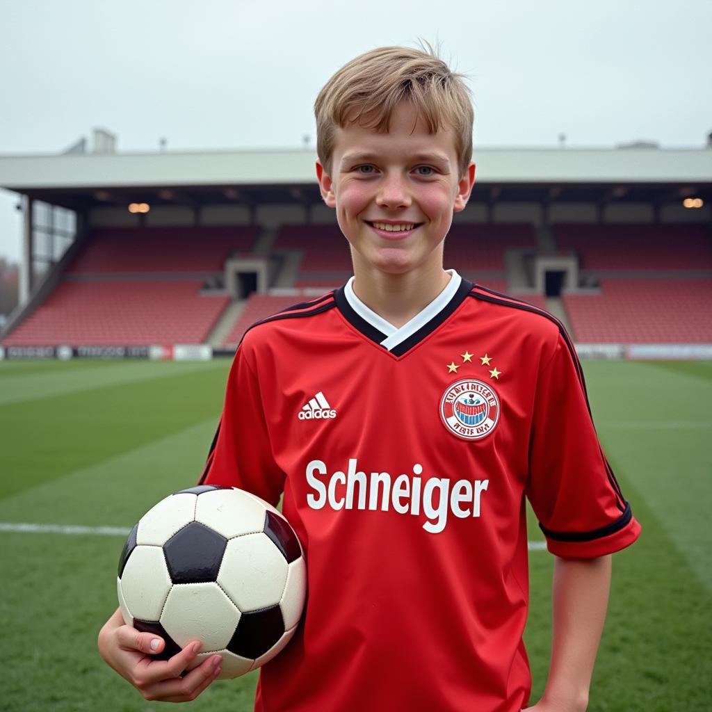 Albert Schneider in seiner Jugend bei Bayer Leverkusen