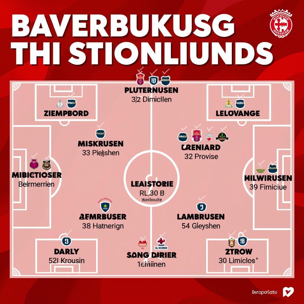 Vergleich der Alineaciones von Bayer Leverkusen