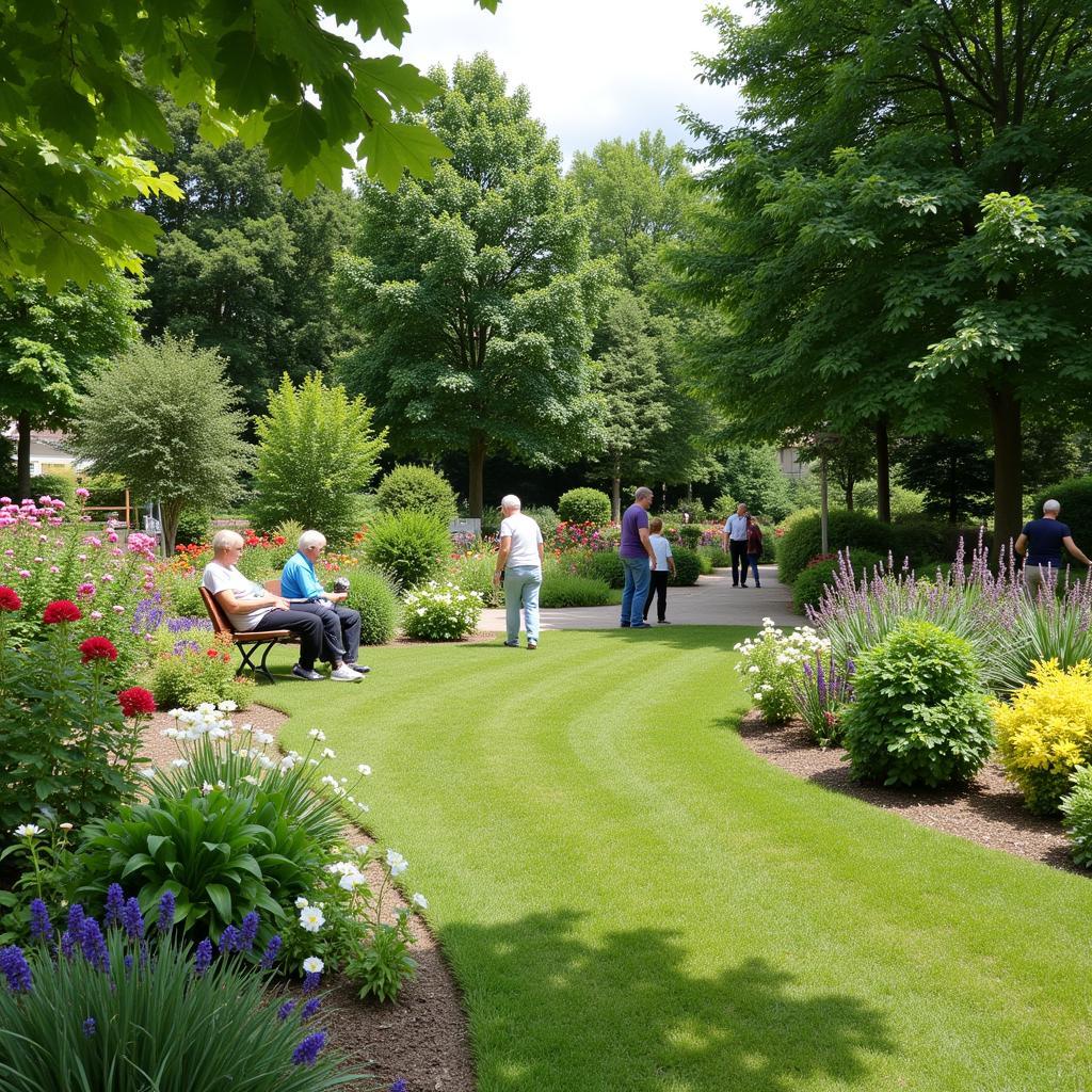 Gartenanlage des Altenheims Sankt Elisabeth Leverkusen