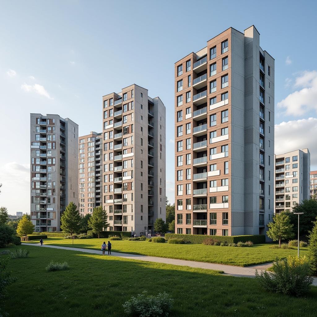 Moderne Wohnhäuser in der Waldsiedlung Leverkusen