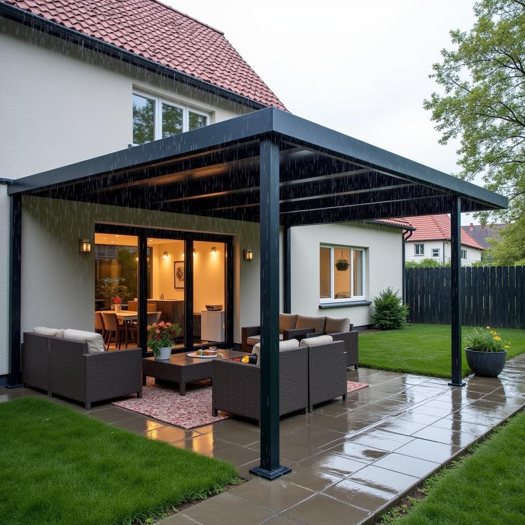 Wetterfeste Alu Terrassenüberdachung in Leverkusen