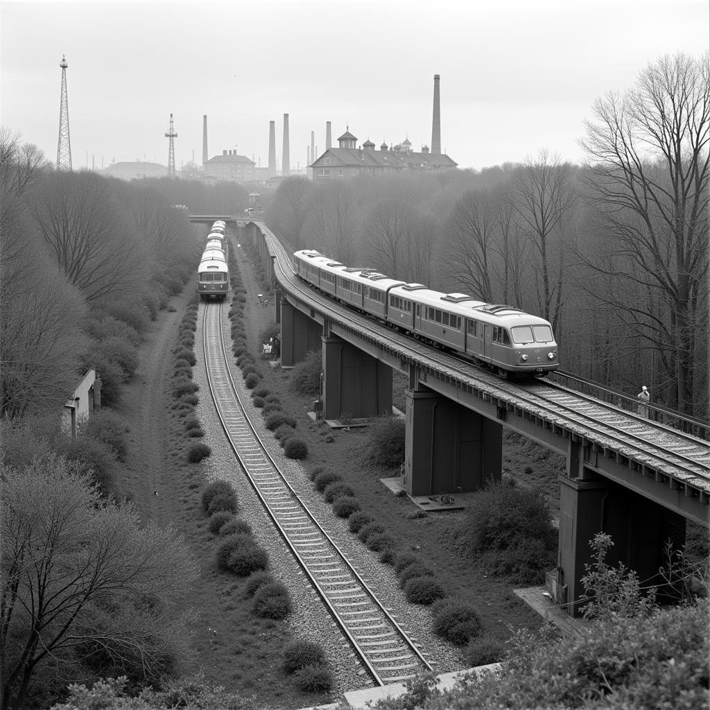 Teststrecke der Alweg-Bahn in Leverkusen