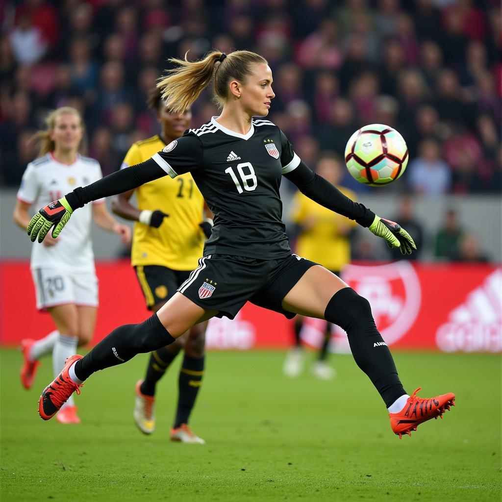 Anette Reith in einer Spielszene der Frauen-Bundesliga