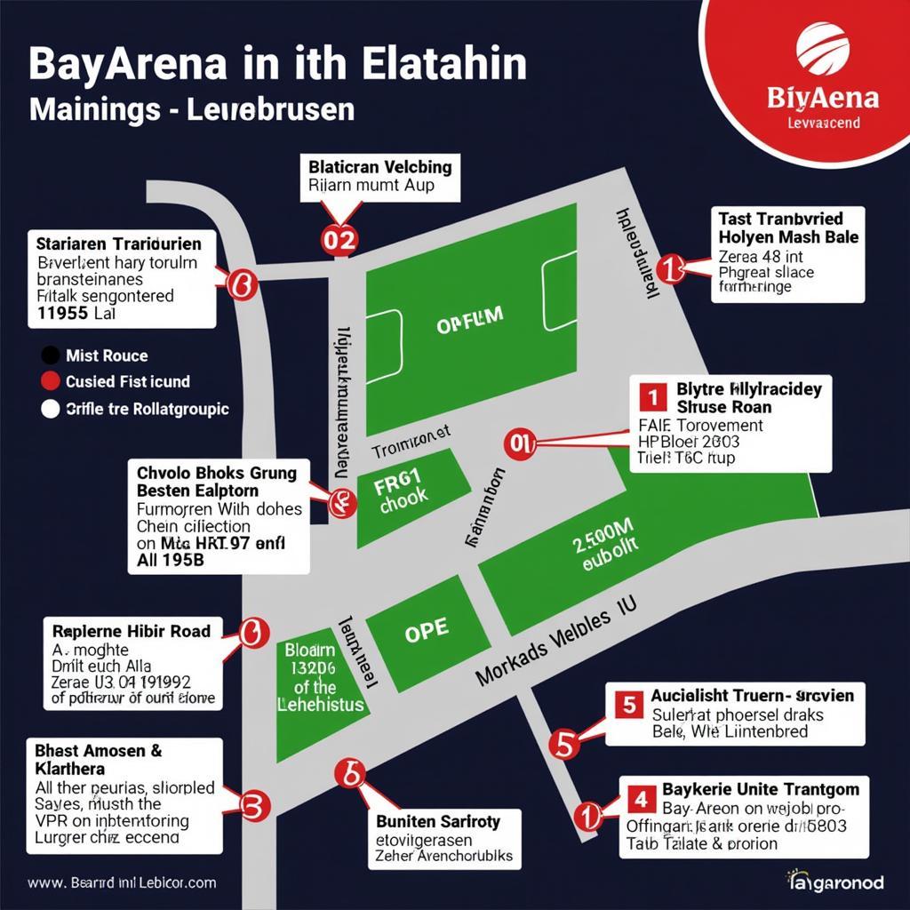 Anfahrt zur BayArena in Leverkusen