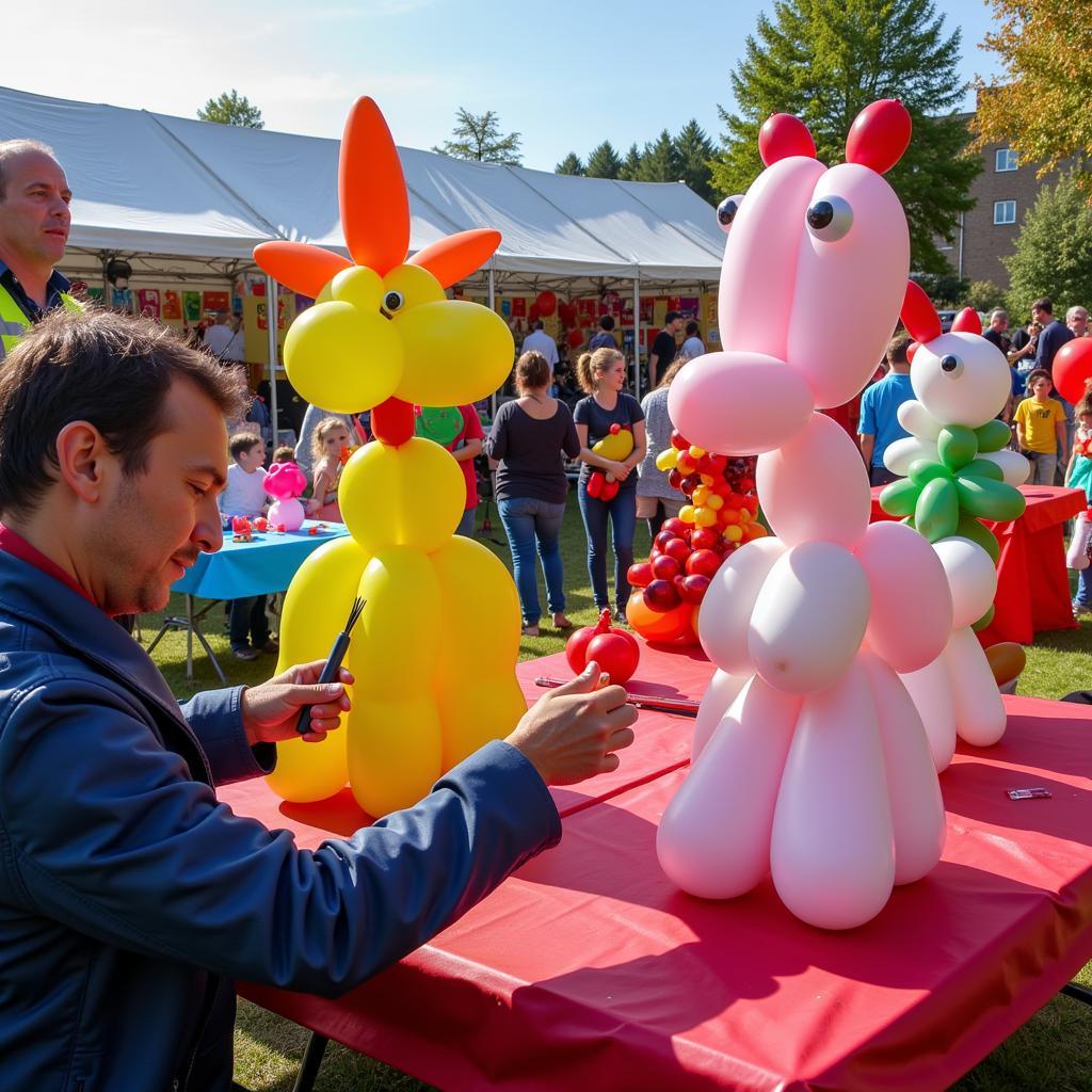 Ballonkunst auf einem Event in Leverkusen