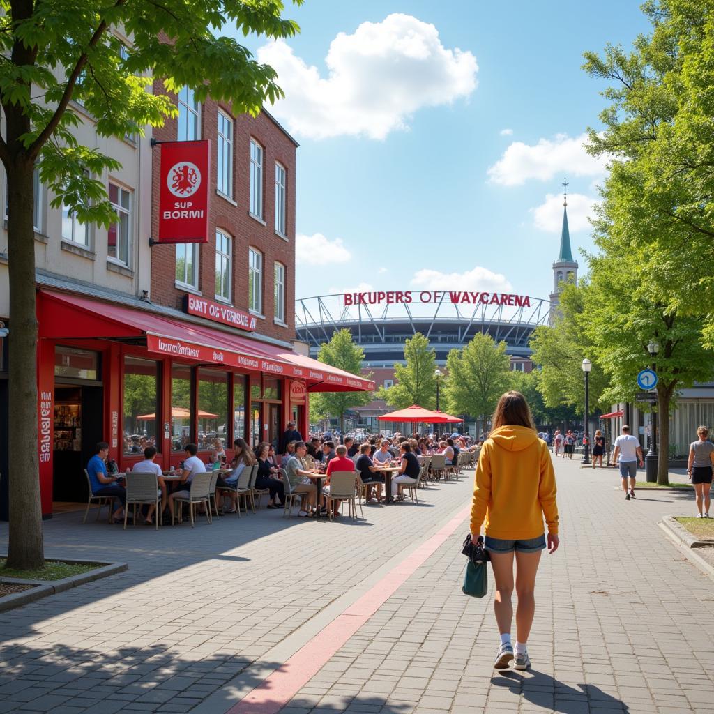 Anja genießt das Stadtleben in Leverkusen Köln.