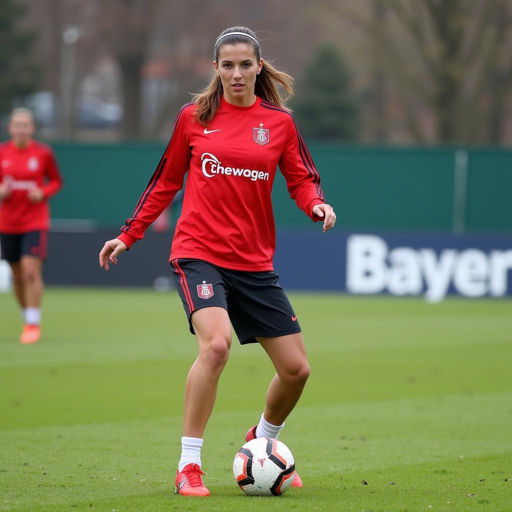 Anna Miloradovic beim Training in Leverkusen