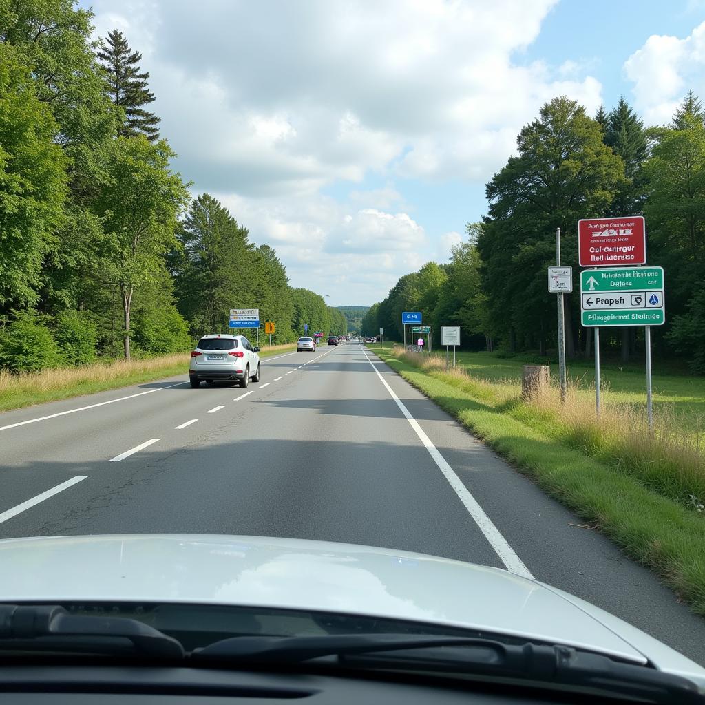 Anreise mit dem Auto zur BayArena über die Carl-Duisburg-Strasse in Leverkusen