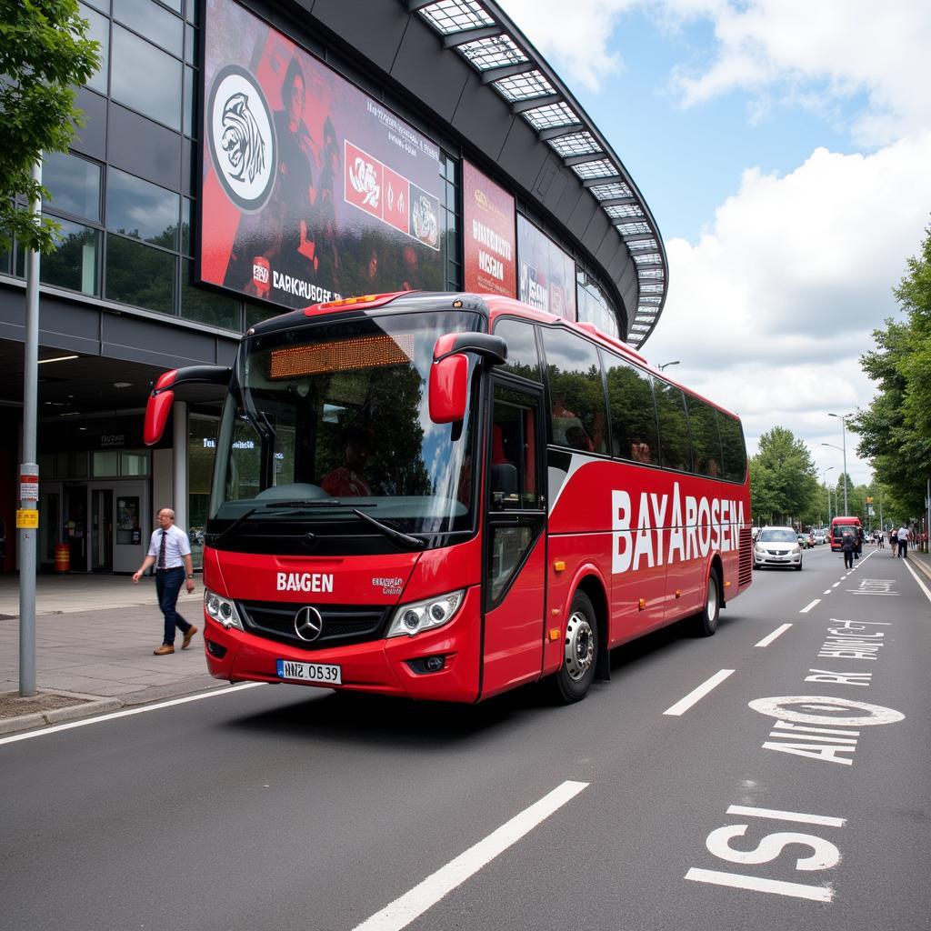 Komfortable Anreise mit dem Fan-Shuttle zur BayArena