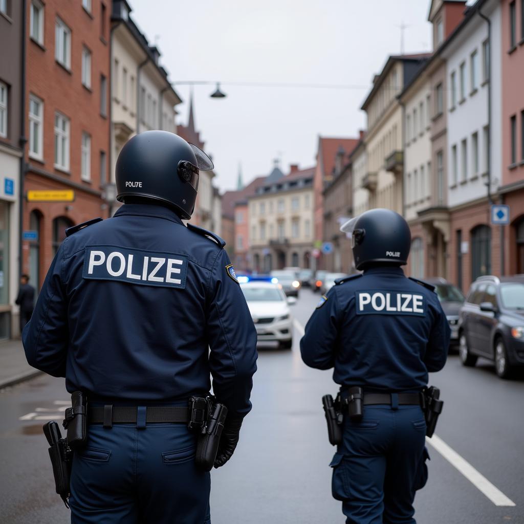 Polizei auf Streife in Leverkusen