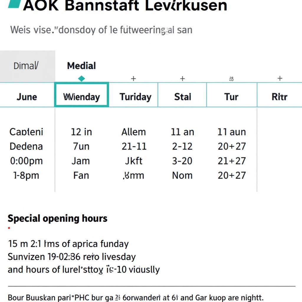 AOK Bahnstadt Leverkusen Feiertage Öffnungszeiten