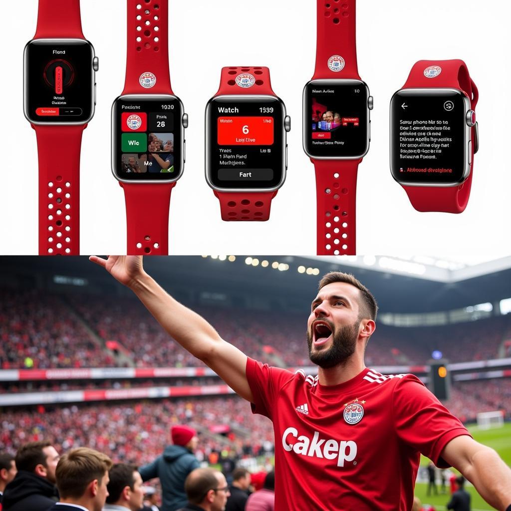 Apple Watch für Bayer 04 Fans: Verfolge Live-Ergebnisse und trage deine Vereinsfarben.