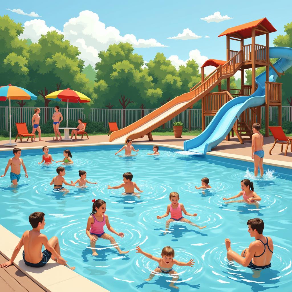 Familien im Aquapark Leverkusen