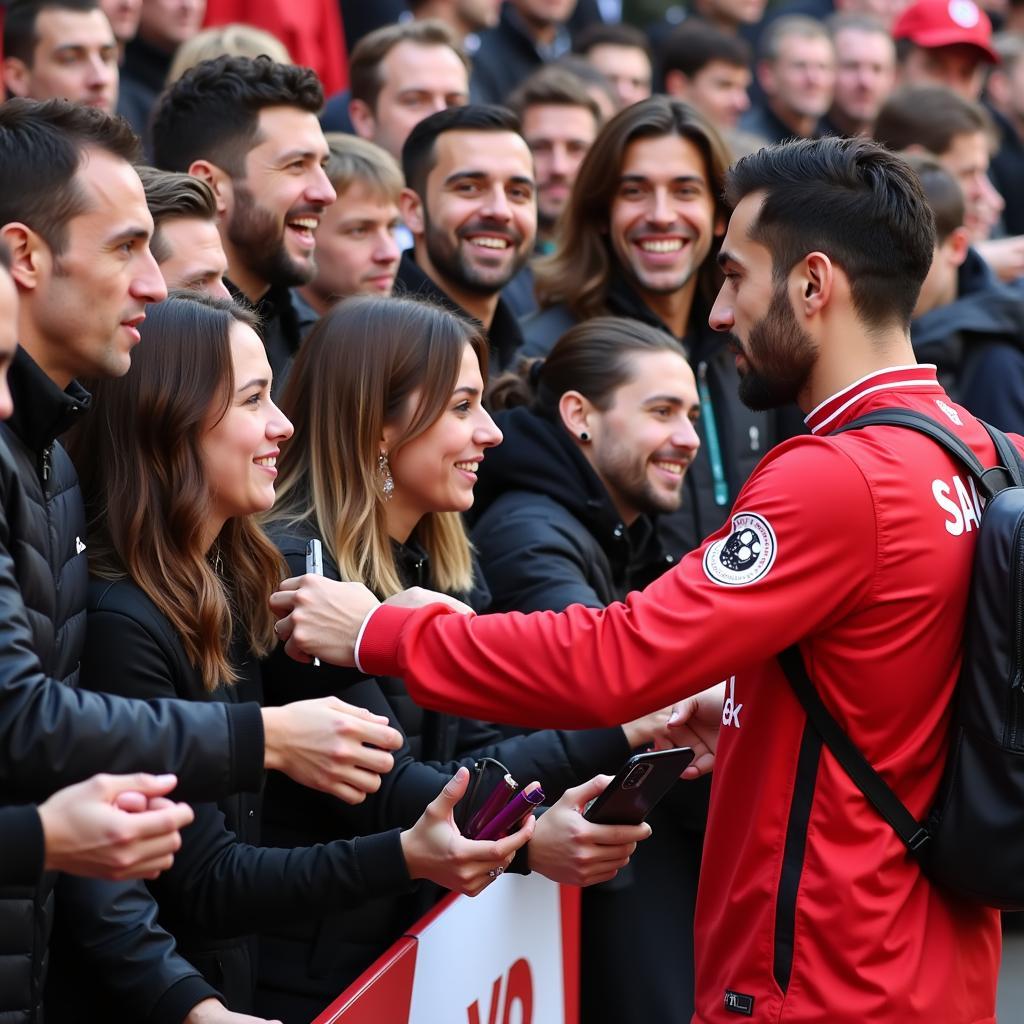 Arda Güler mit Leverkusen Fans