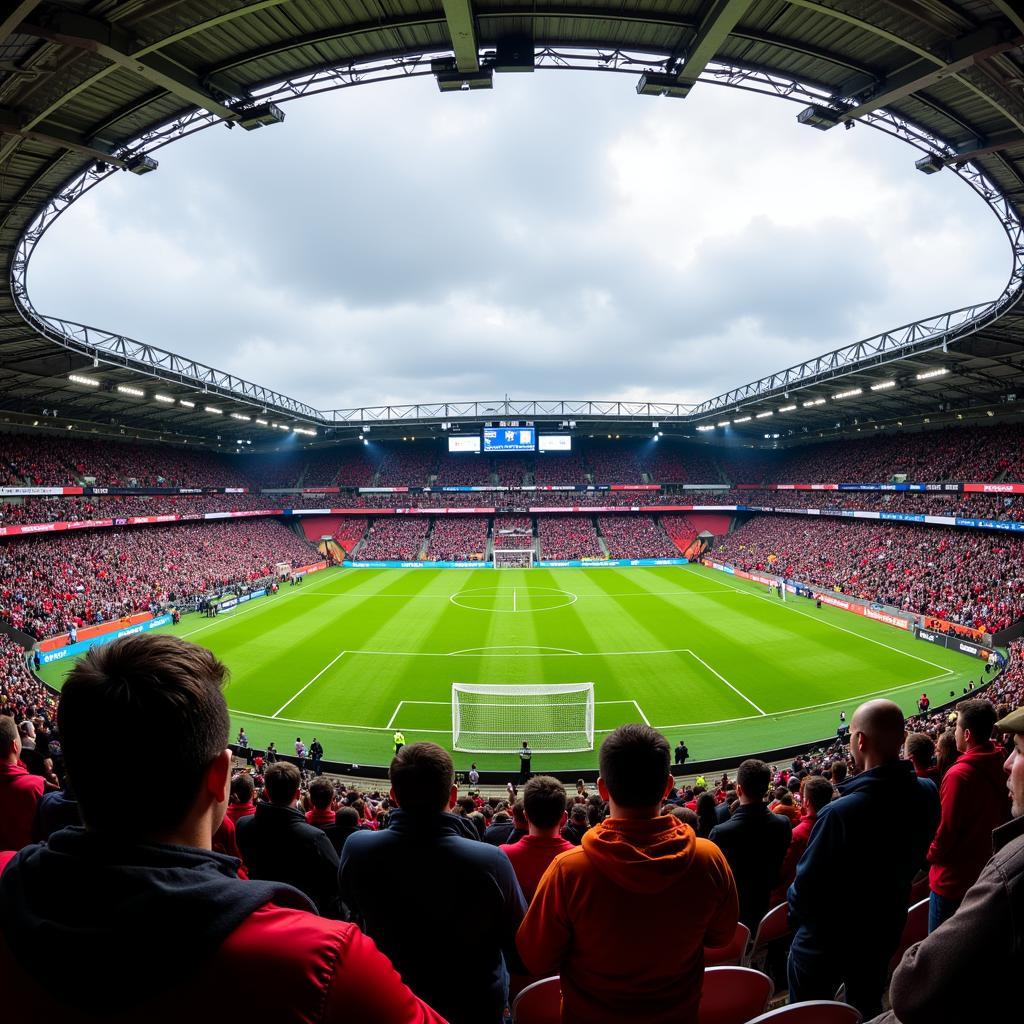 Fans beider Mannschaften im Stadion