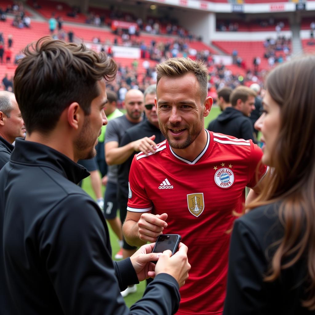 Arthur Melo mit Bayer Leverkusen Fans