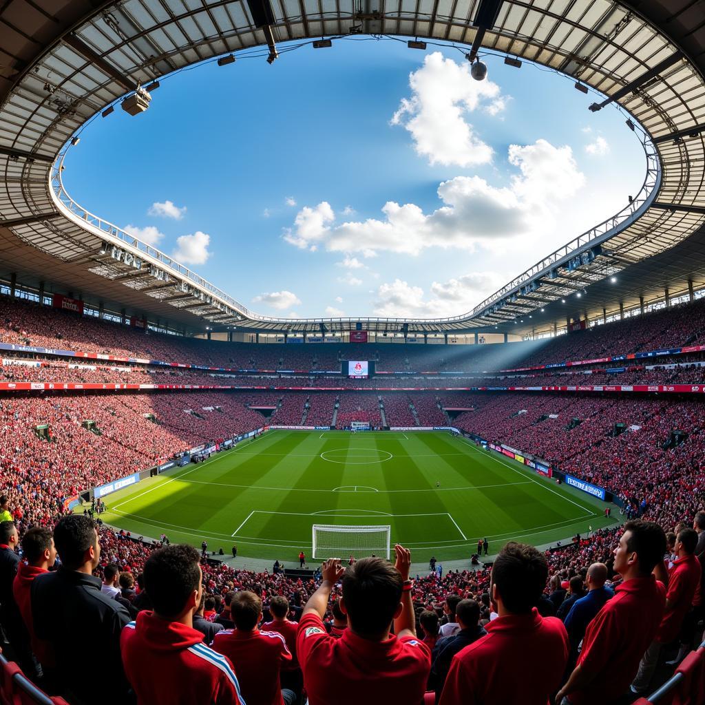 Fans von Atlético Madrid und Bayer Leverkusen