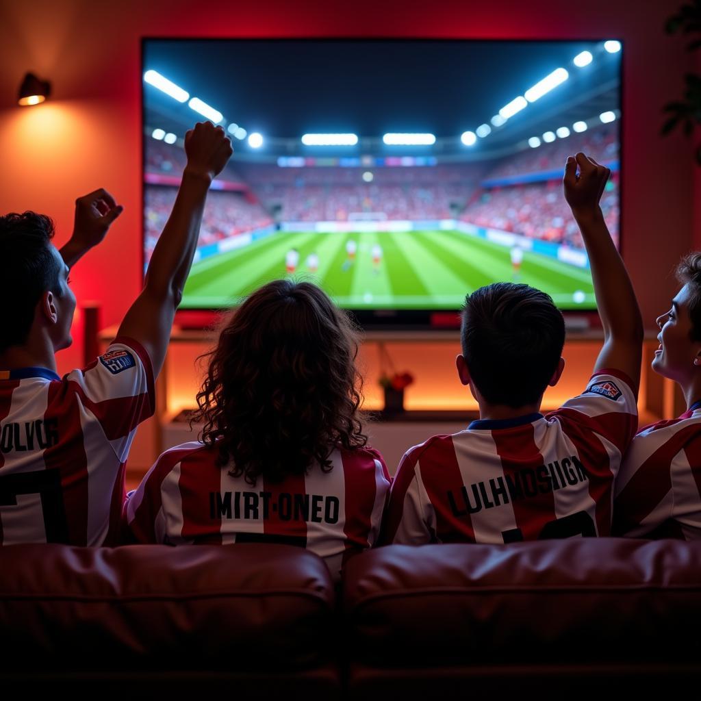 Fans schauen Atletico Madrid vs Bayer Leverkusen live