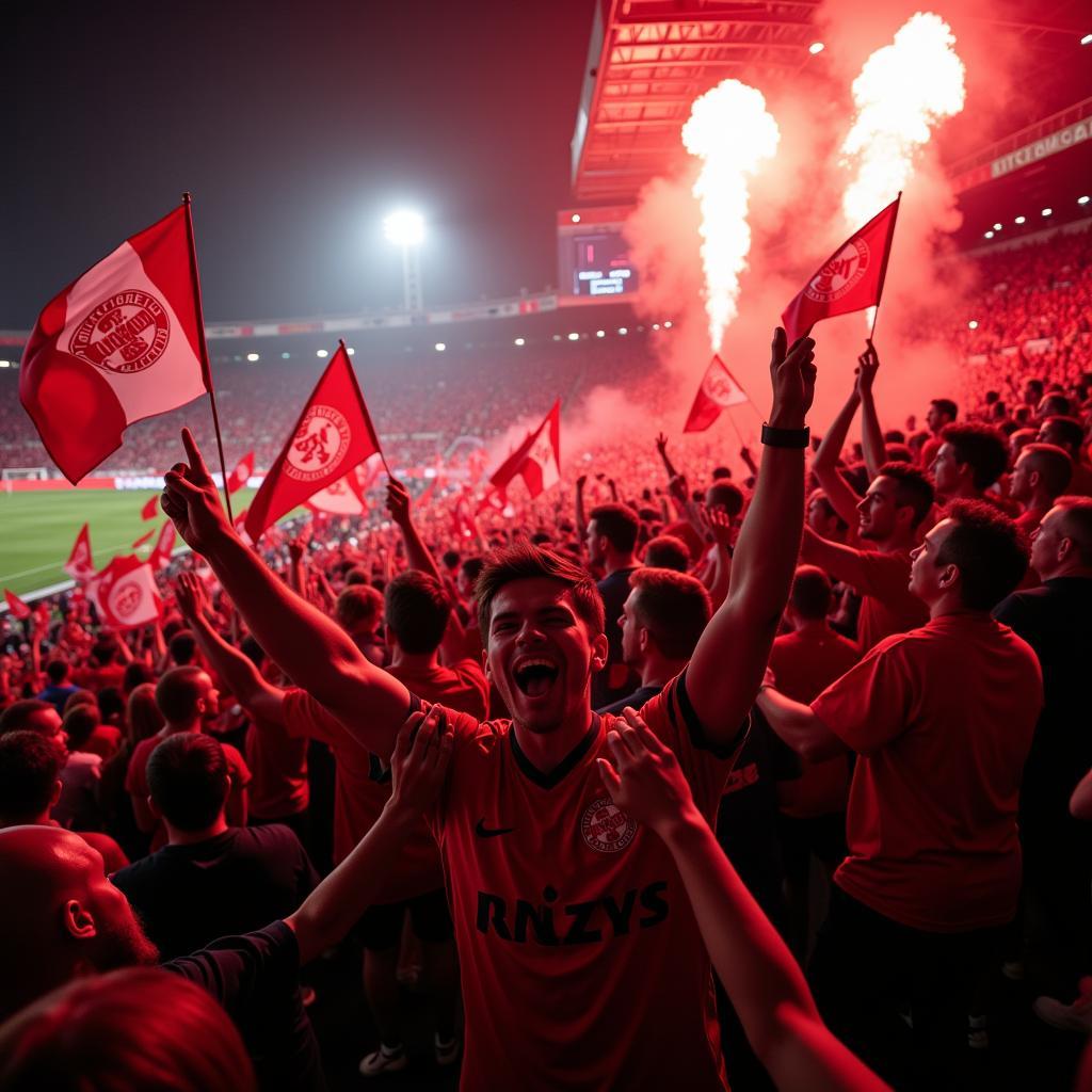 Fans von Augsburg und Leverkusen