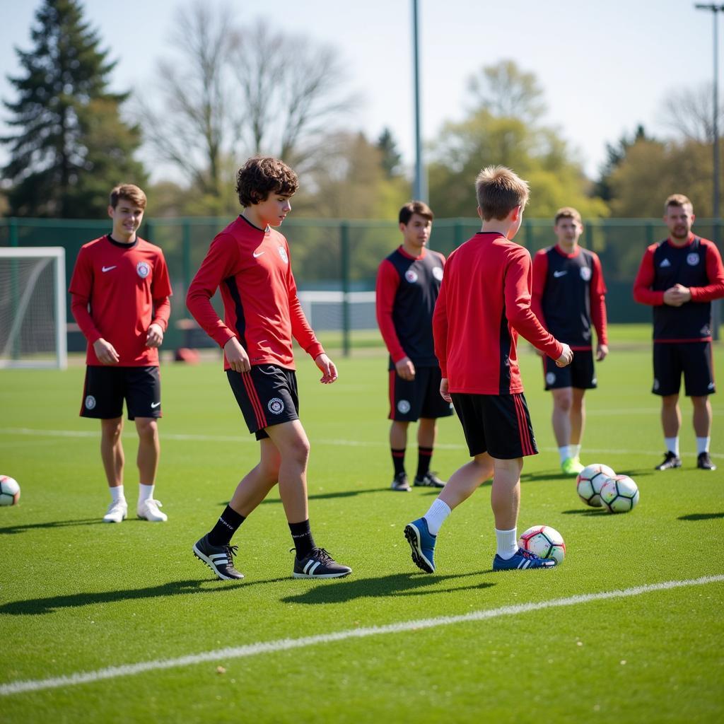 Trainingseinheit bei Bayer 04 Leverkusen