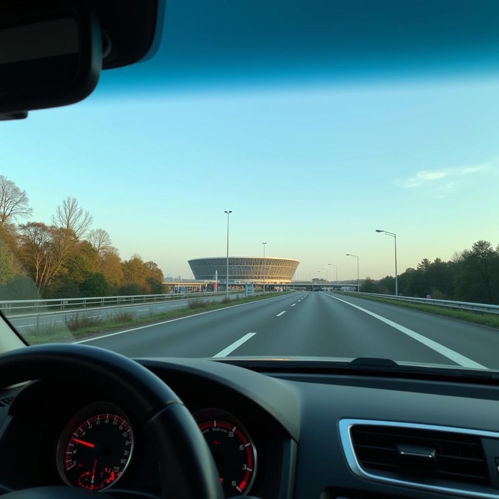 Autofahrt von Köln nach Leverkusen