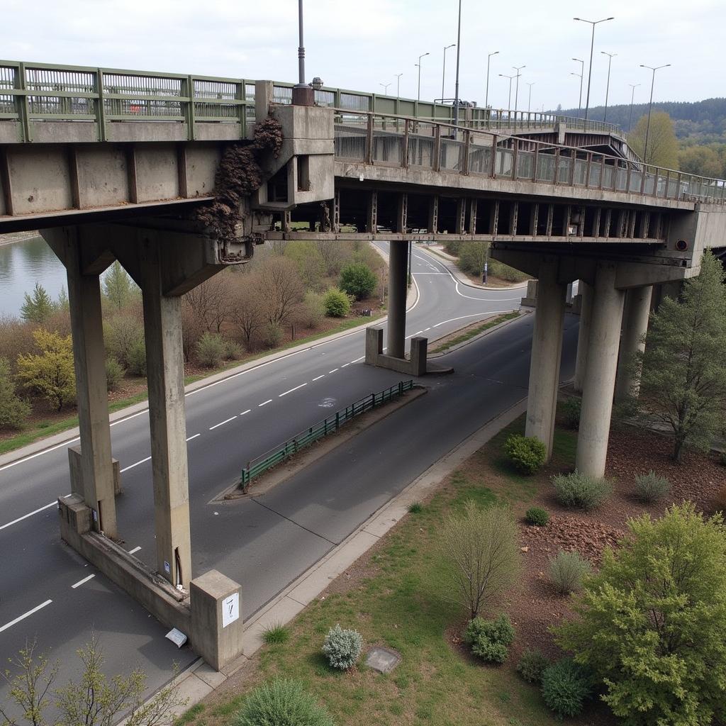 Zustand der Autobahnbrücke Leverkusen