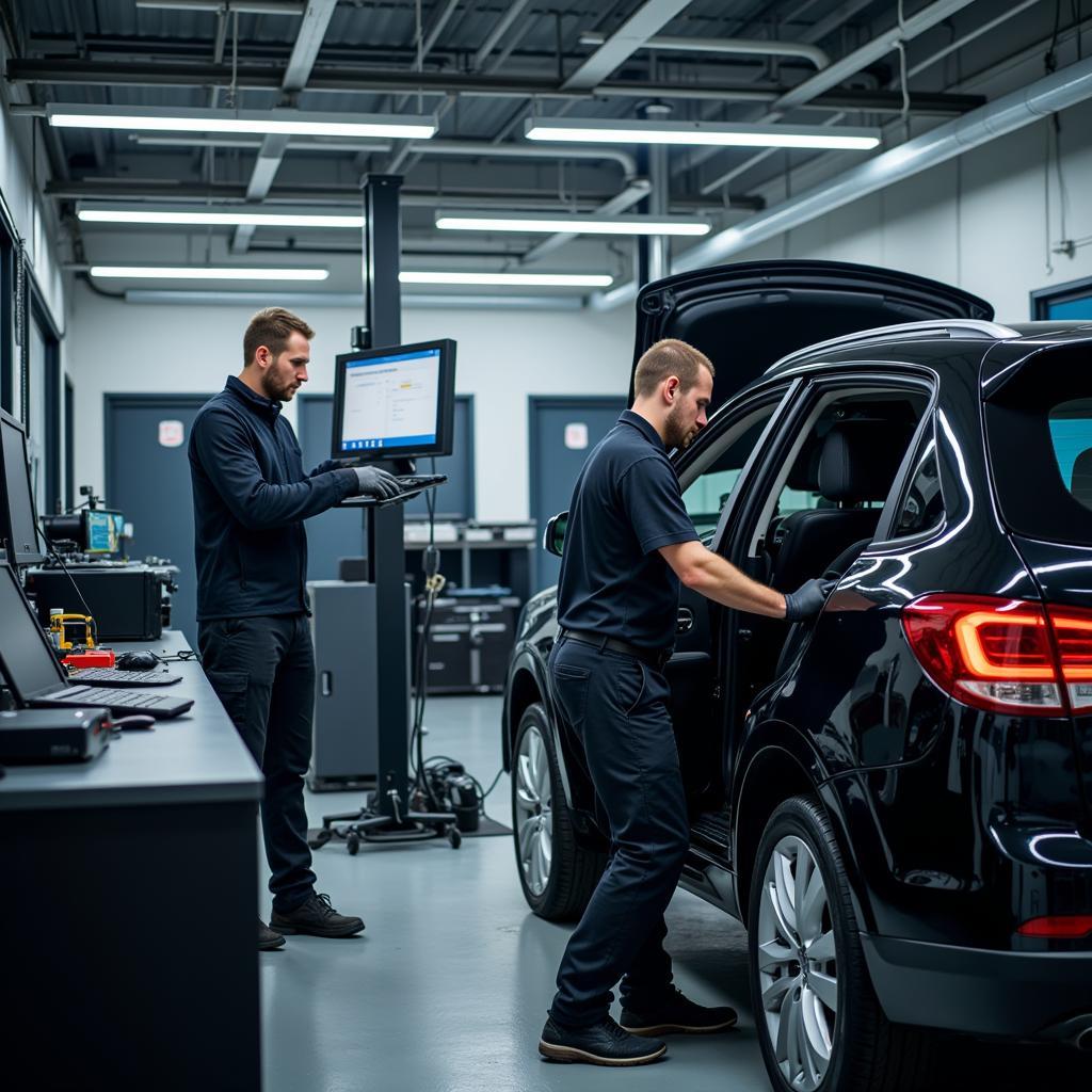 Moderne Autowerkstatt in Leverkusen mit Diagnosegeräten