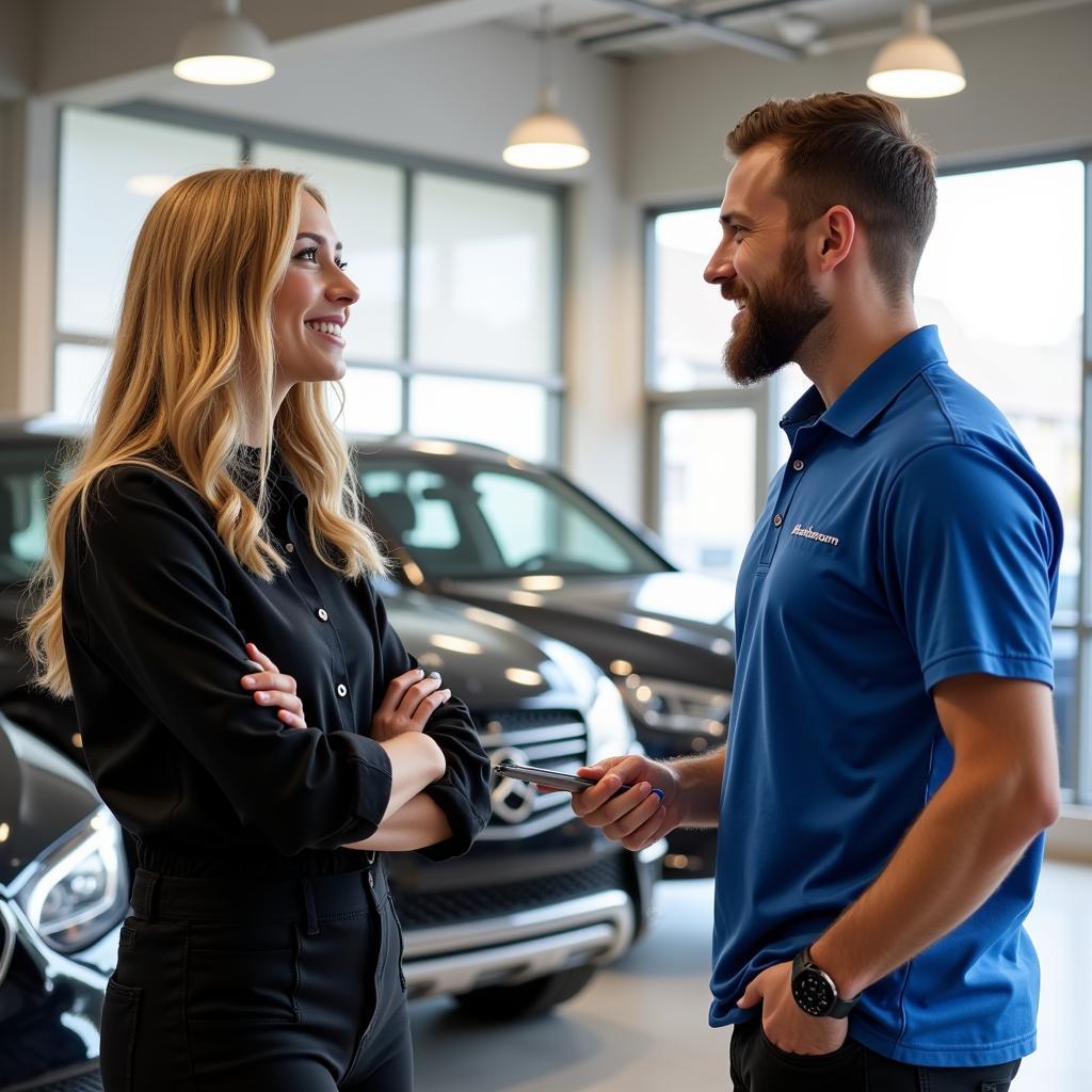 Kundenberatung bei Autoteam in Leverkusen in der Karl-Ulitzka-Straße