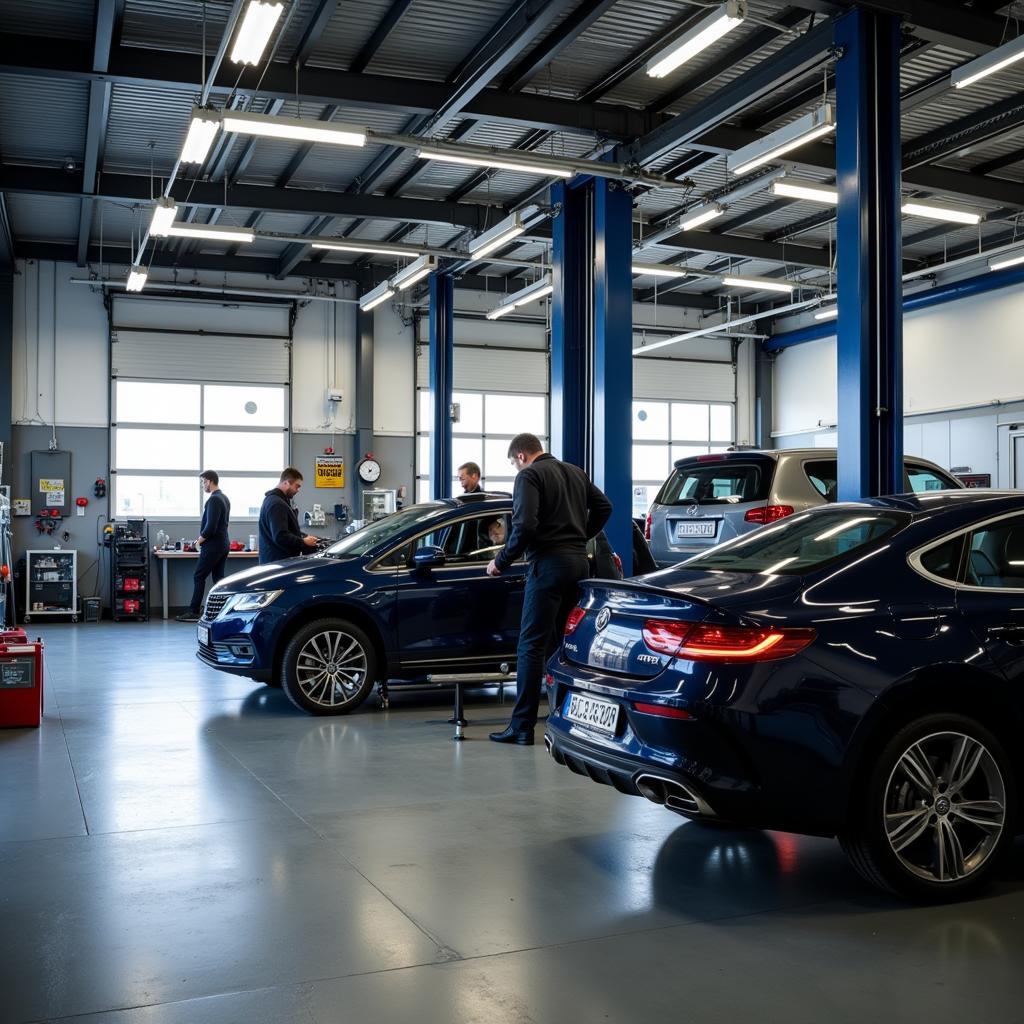 Moderne Werkstatt im Autozentrum Conrad Leverkusen