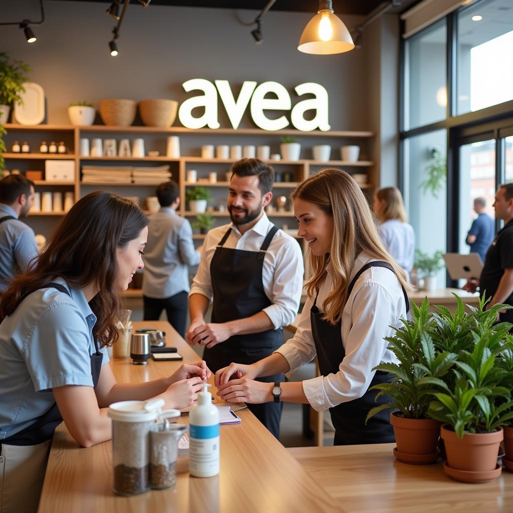 Kundenservice in der Avea Filiale im EisHolz Leverkusen