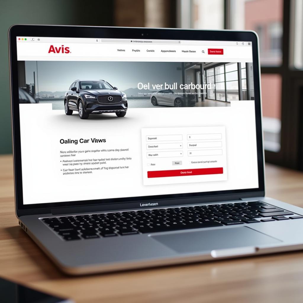 Online-Buchung bei Avis Leverkusen