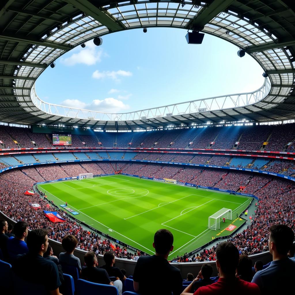 Stadion des B-Jugend Finale BVB Leverkusen