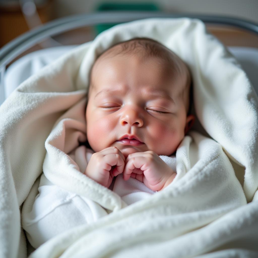 Neugeborenes Baby im Klinikum Leverkusen