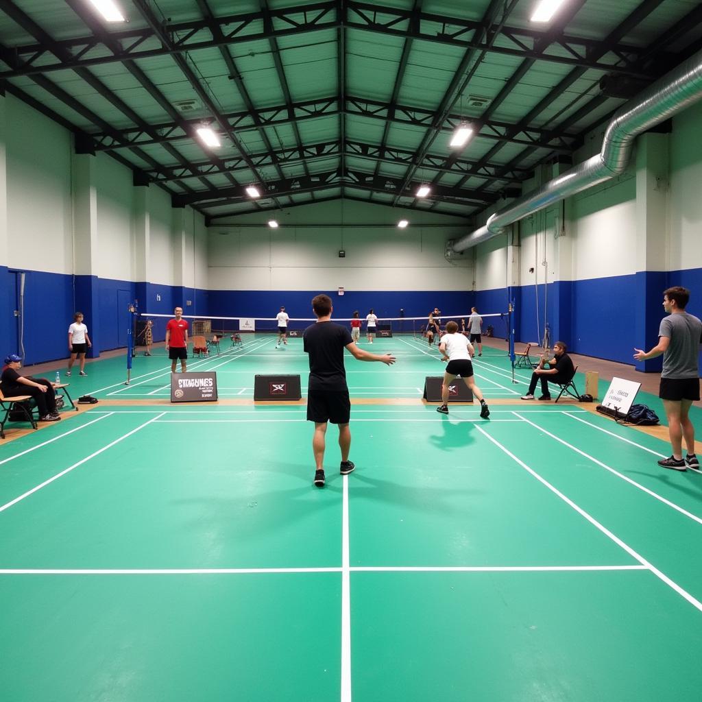 Moderne Badmintonhalle in Leverkusen