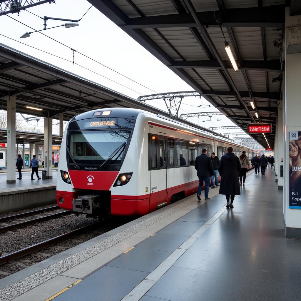 Regionalbahn von Düsseldorf nach Leverkusen Schlebusch