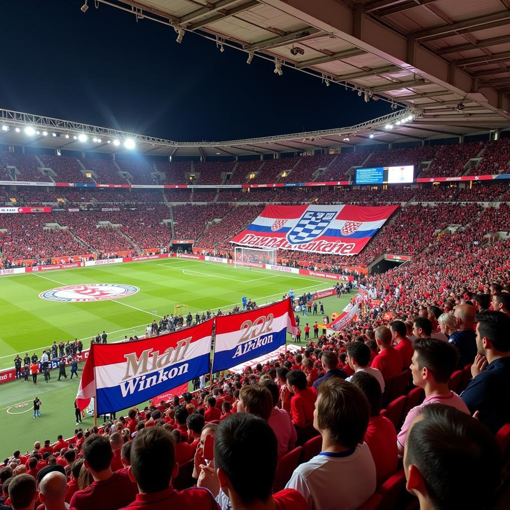 Leverkusen-Fans feiern den Balkan Express