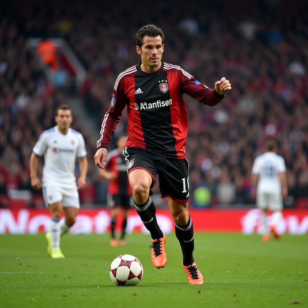 Ballack im Leverkusen Trikot in der Champions League