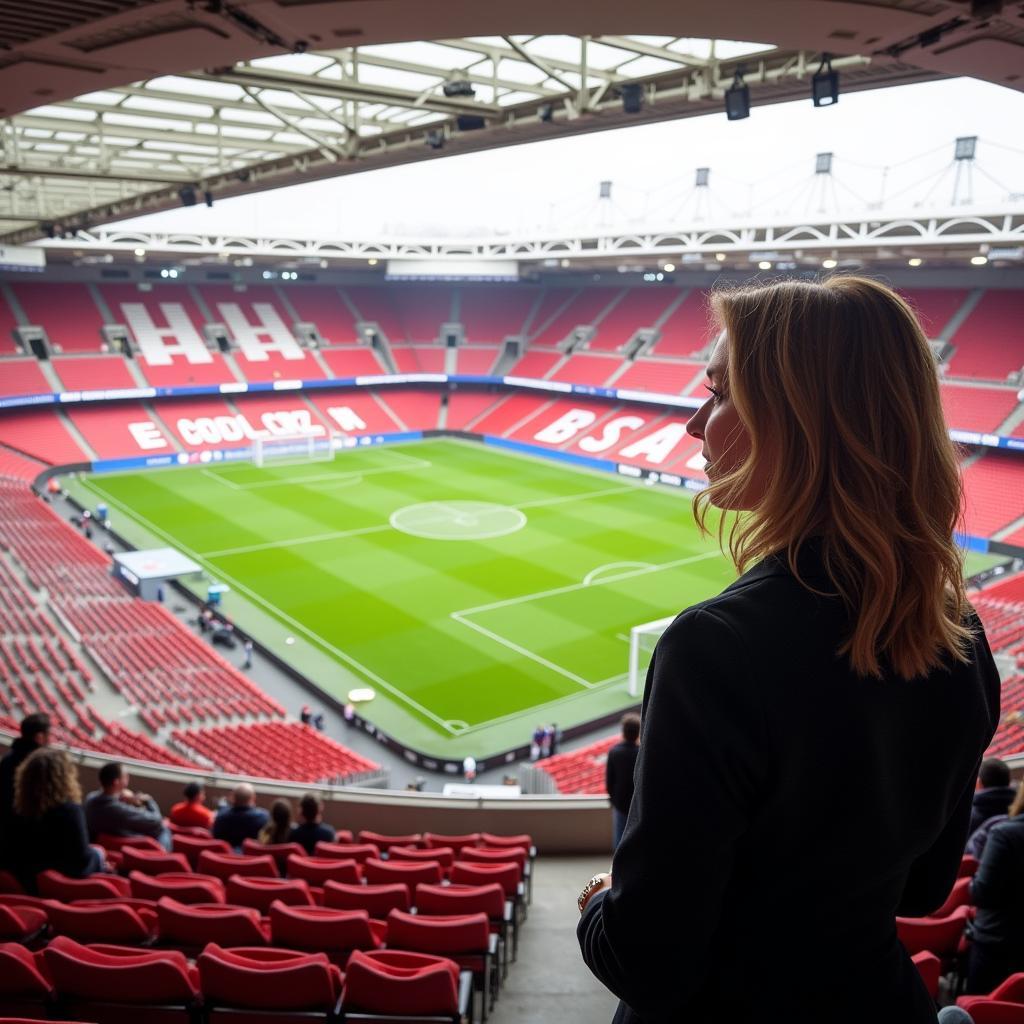 Barbara Fohrer besucht die BayArena