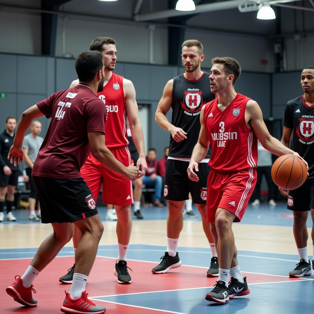 Intensives Training der Basketballer des TSV Leverkusen