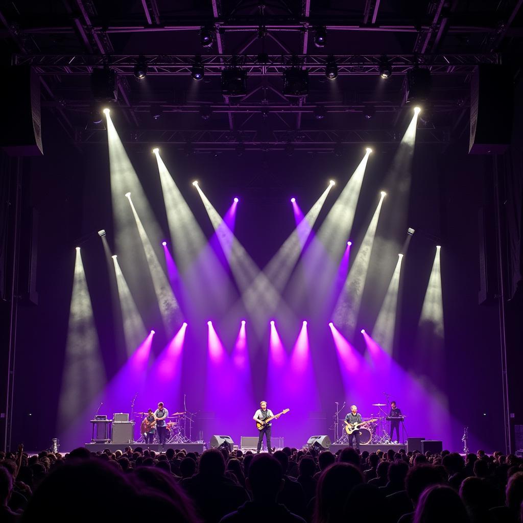 Die beeindruckende Bühne beim Bassball Konzert in Leverkusen.