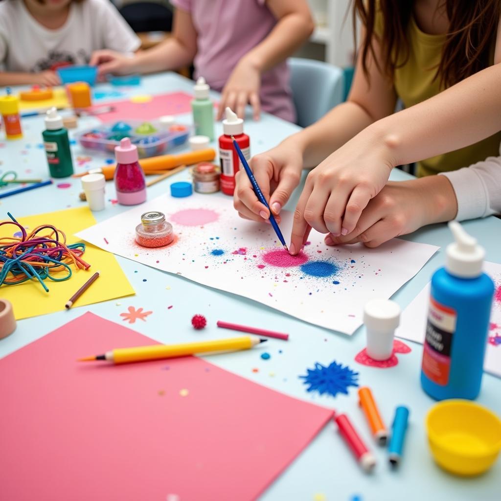 Basteln Kindergeburtstag Leverkusen Ideen: Bunte Materialien für kreative Geburtstags-Basteleien