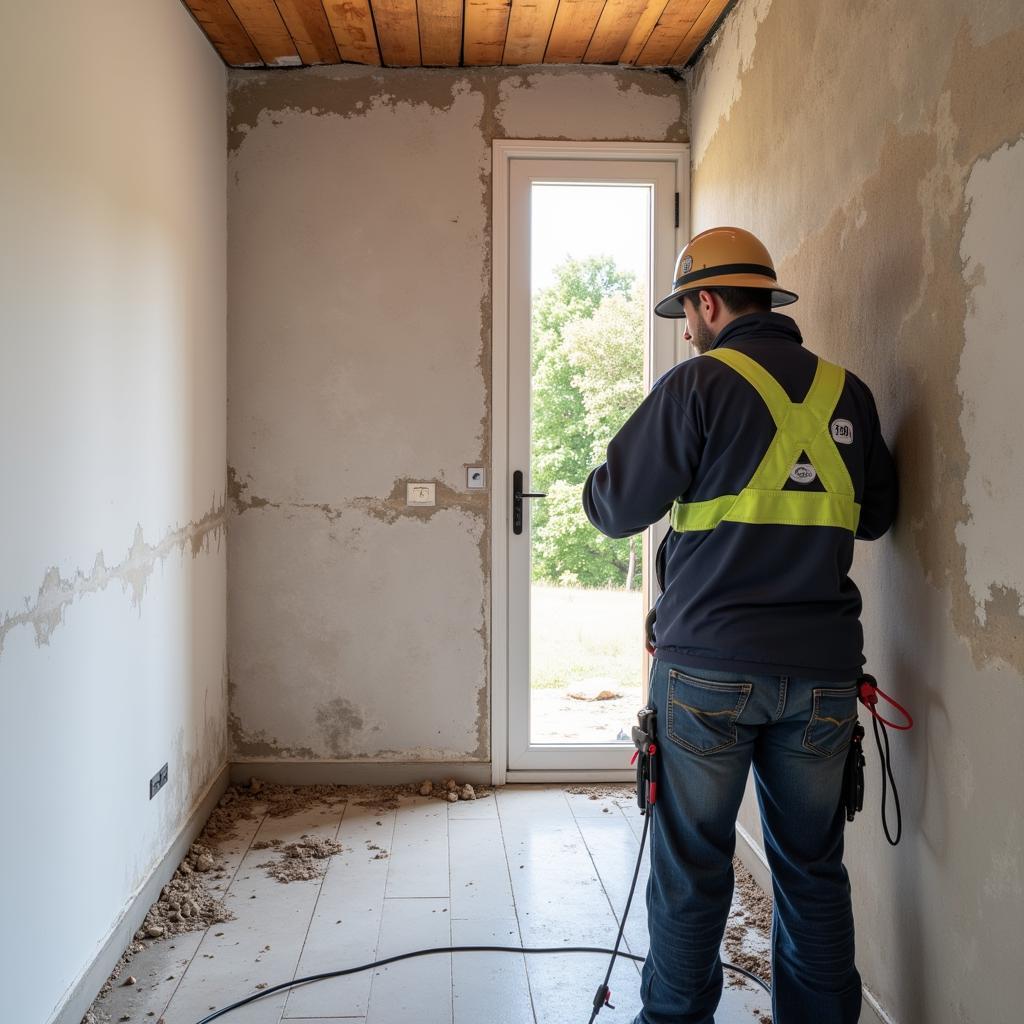 Baugutachter führt eine Immobilienbewertung in Leverkusen durch