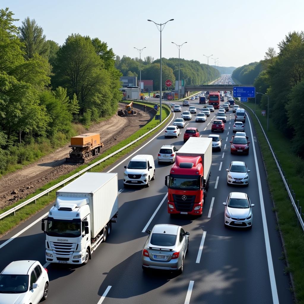 Aktuelle Baustellen auf der A1 bei Leverkusen und deren Auswirkungen auf den Verkehr