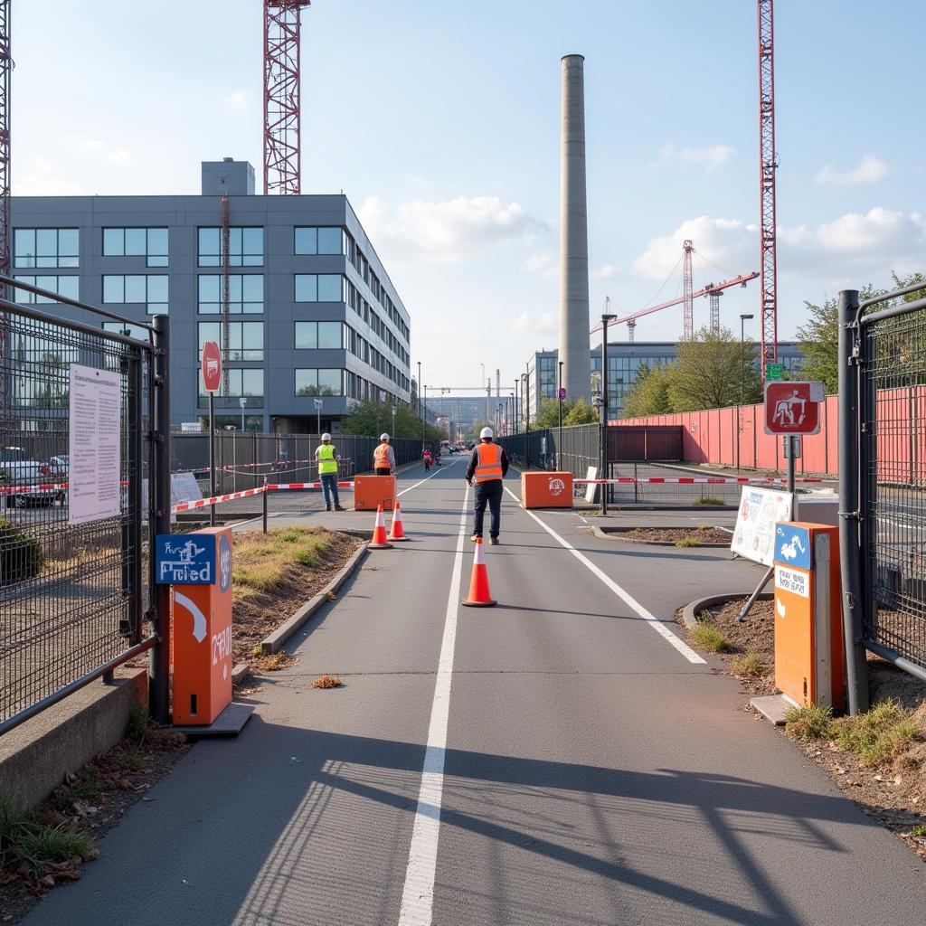 Sicherheit auf der Baustelle in Leverkusen